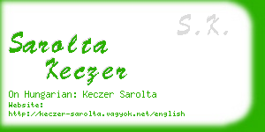 sarolta keczer business card